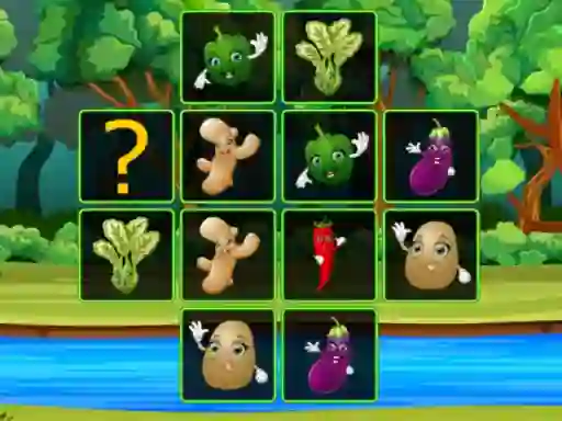 Mchezo Vegetable Cards Match online
