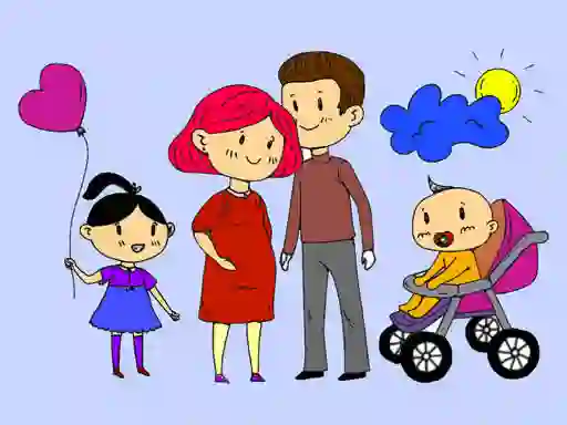 Mchezo Happy Family Coloring Book online