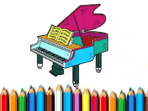 Mchezo Back To School: Piano Coloring Book online