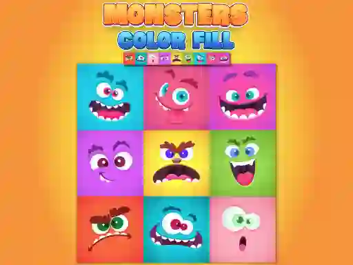 Mchezo Monsters Color Fill online