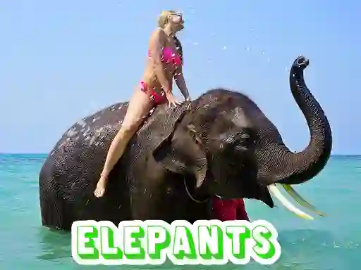 Mchezo Elephants Puzzle online
