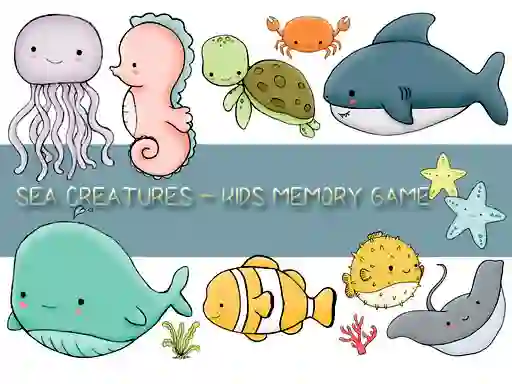 Mchezo Kids Memory Sea Creatures online
