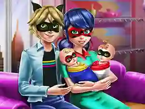 Mchezo Dotted Girl Family Day online