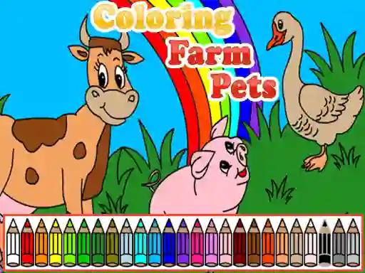 Mchezo Coloring Farm Pets online