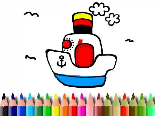 Mchezo Back to School: Boat Coloring online