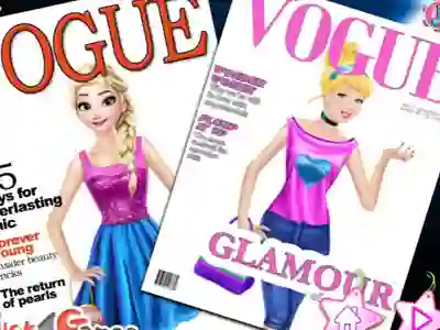 Mchezo Princesses On Vogue Cover online