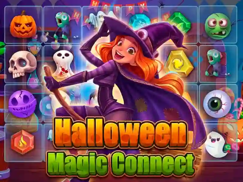 Mchezo Halloween Magic Connect online