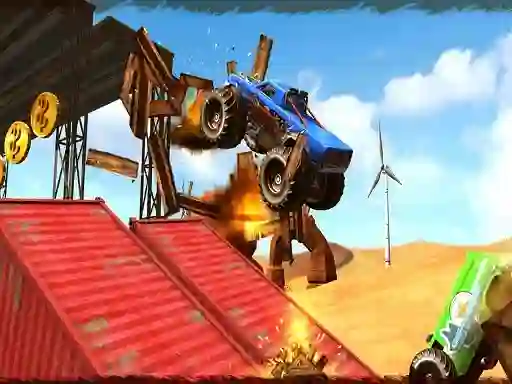 Mchezo Monster Truck Impossible Track Plane Simulator online