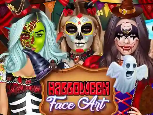 Mchezo Kylie Jenner Halloween Face Art online