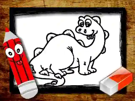 Mchezo Back To School: Dinosaur Coloring Book online