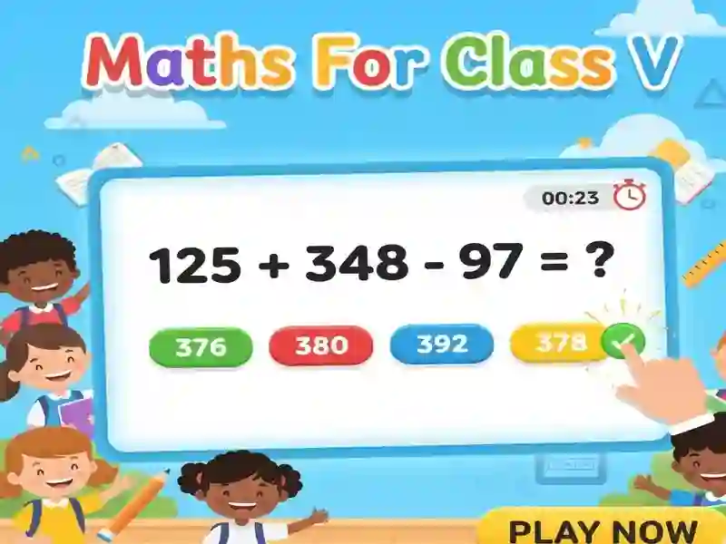 Mchezo Maths For Class V online