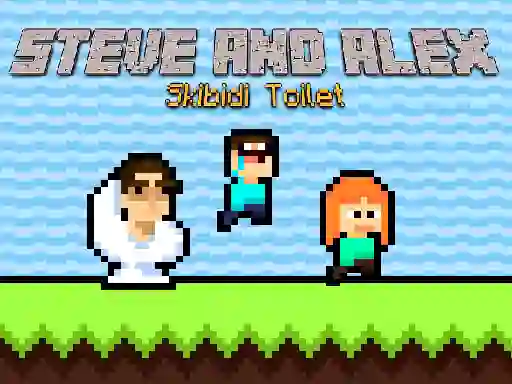 Mchezo Steve and Alex Skibidi Toilet online