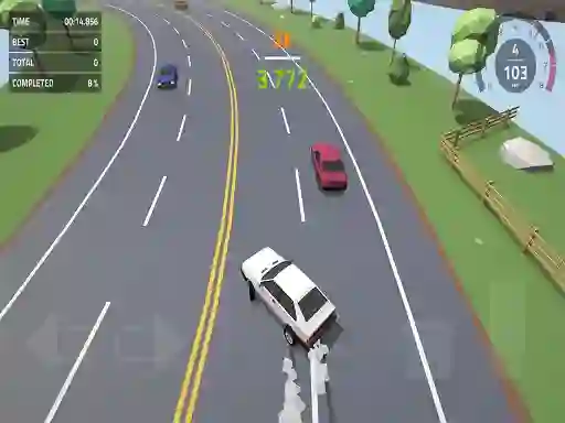 Mchezo Polygon Drift: Endless Traffic Racing online