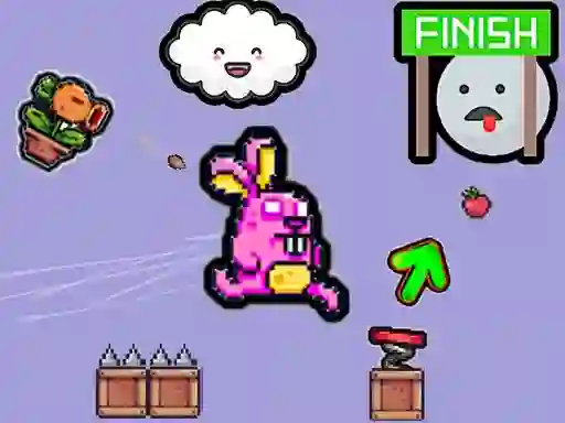 Mchezo Cute Rabbit's Challenging Adventure online