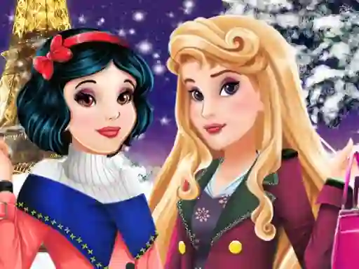 Mchezo Aurora and Snow White Winter Fashion online
