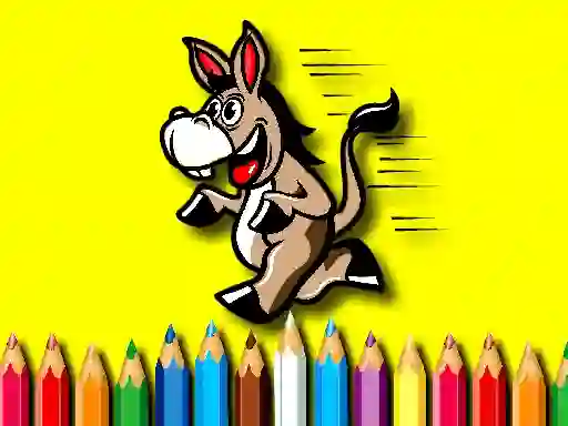 Mchezo Back To School Coloring Book Donkey online