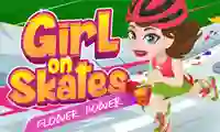 Mchezo Girl on Skates: Flower Power online