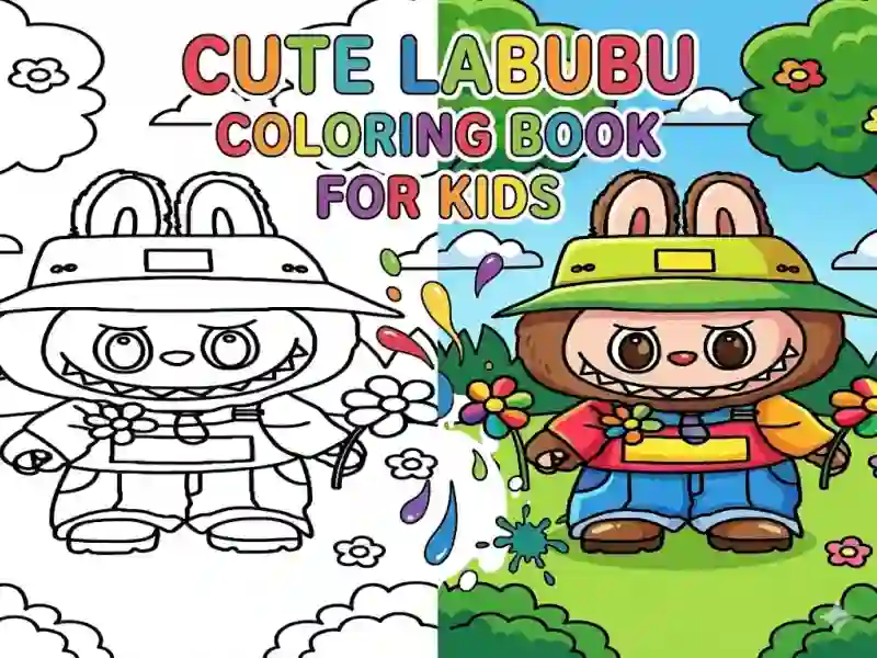 Mchezo Cute Labubu Coloring Book for Kids online