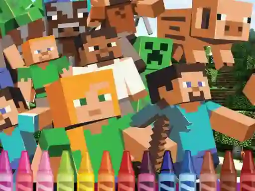 Mchezo 4GameGround Minecraft Coloring online