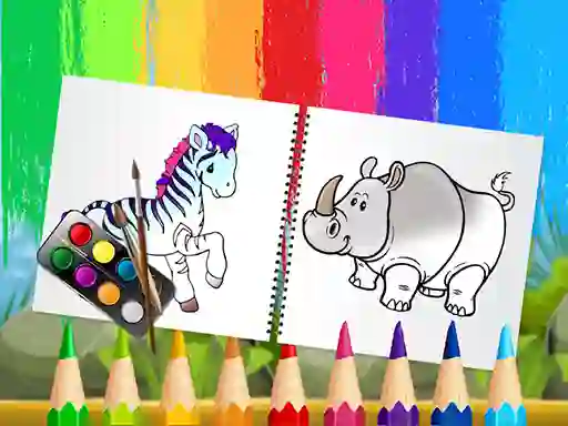 Mchezo Funny Animals Coloring Book online