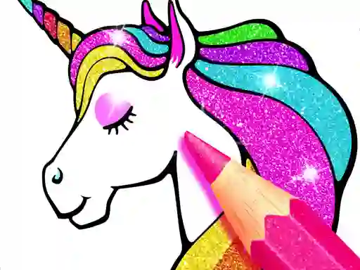 Mchezo Unicorn Coloring Book Glitter online