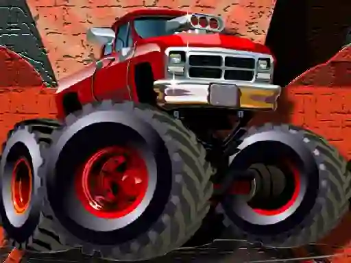 Mchezo Crazy Monster Trucks Puzzle online