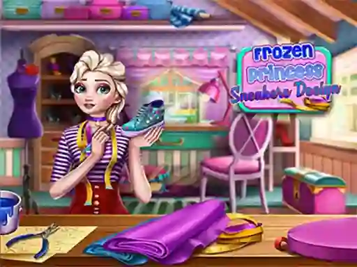 Mchezo Frozen Princess Sneakers Design online