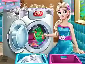 Mchezo Ice Queen Laundry Day online