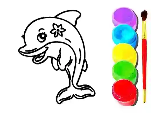 Mchezo Dolphin Coloring Book online