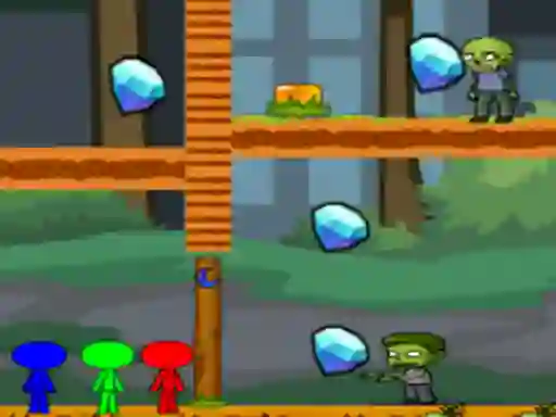 Mchezo StickMan Bros Vs Zombies online