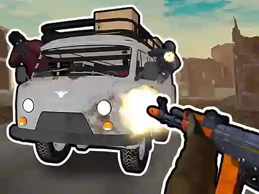 Mchezo Road Chase. Shooter Realistic Guns online