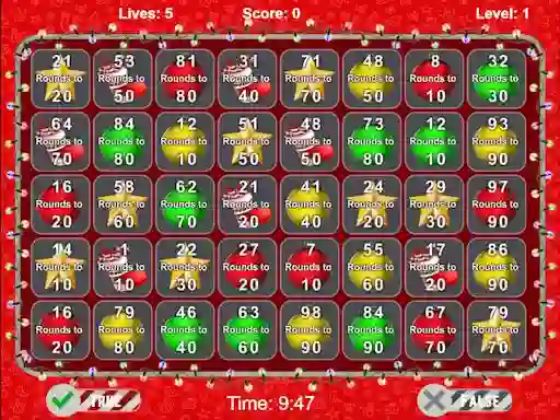 Mchezo Christmas Number Crunch Rounding online