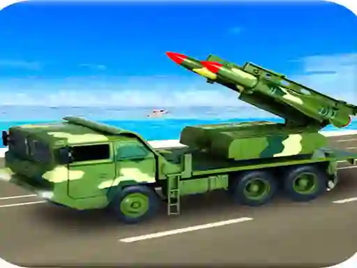 Mchezo Us Army Missile Attack Army Truck Driving Games online