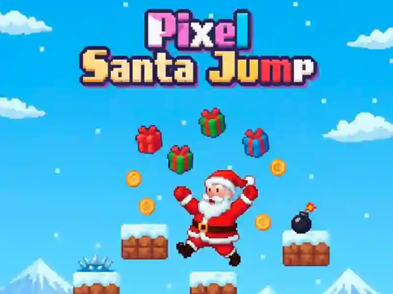 Mchezo Pixel Santa Jump online