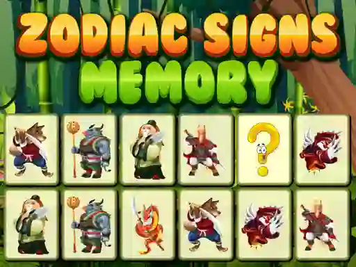 Mchezo Zodiac Signs Memory online