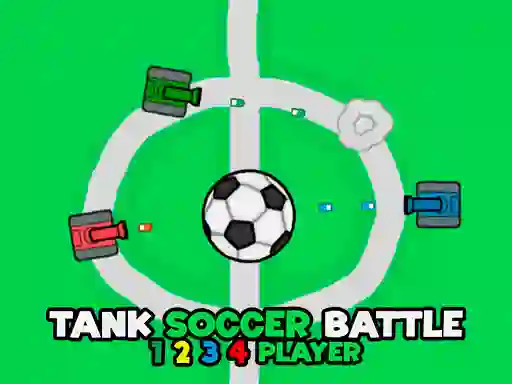 Mchezo Tank Soccer Battle 1 2 3 4 Player online