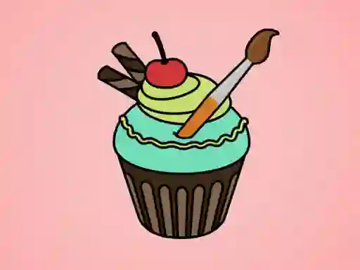 Mchezo Yummy Cupcake Coloring online