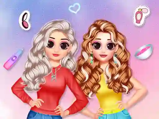 Mchezo Besties Makeover Salon online