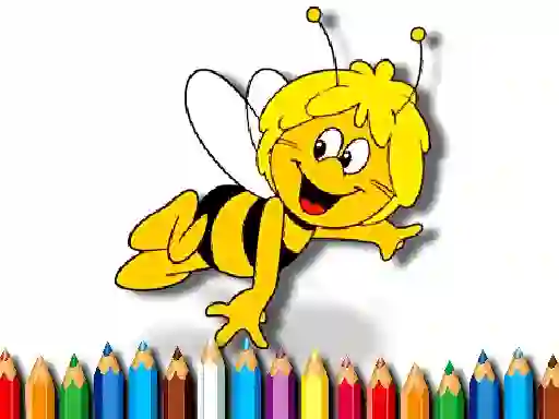 Mchezo Back To School: Bee Coloring Book online