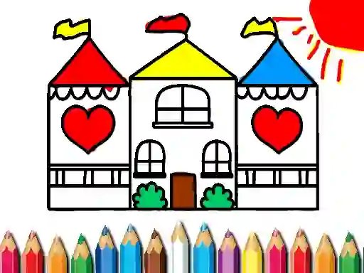 Mchezo Back To School Coloring Book DOLL HOUS online