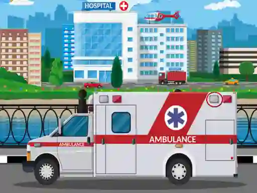 Mchezo Ambulance Trucks Differences online