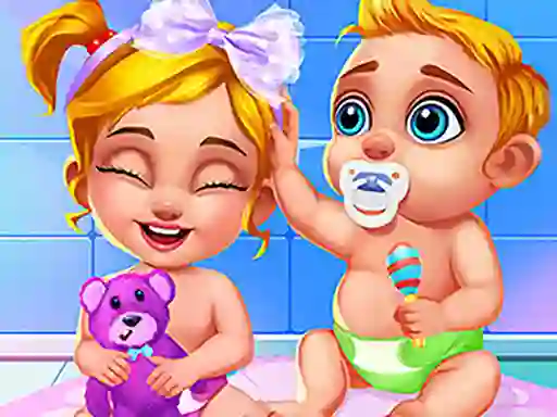 Mchezo Newborn Sweet Baby Twins online
