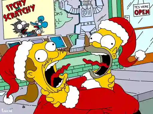 Mchezo Simpsons Christmas Jigsaw Puzzle online