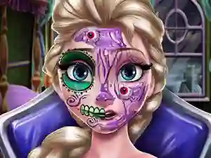 Mchezo Elsa Scary Halloween Makeup online