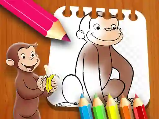 Mchezo Curious George Coloring Book online