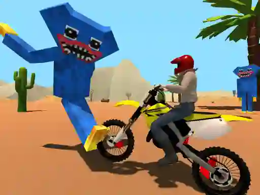 Mchezo Motoracer vs Huggy online