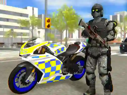 Mchezo Police Bike City Simulator online