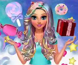 Mchezo Katie's Candy Look online