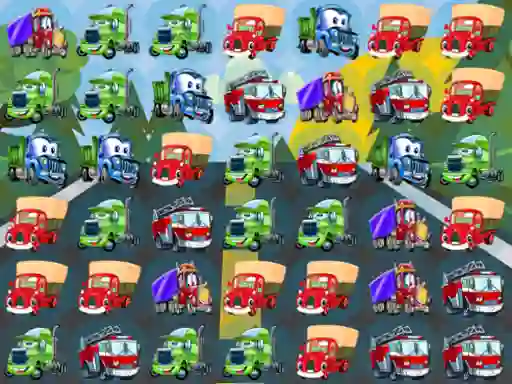 Mchezo Cartoon Trucks Match 3 online