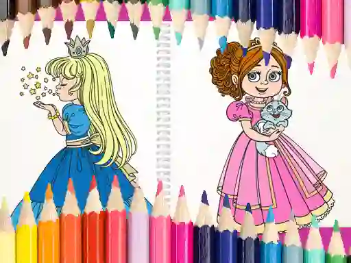 Mchezo Beautiful Princess Coloring Book online